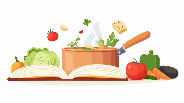 Książka kucharska otwarta na przepisie